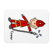 Feuerwehrmann-Strichmännchen Magnet (Horizontal)