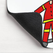 Feuerwehrmann-Strichmännchen-Mauspad Mousepad (Ecke)