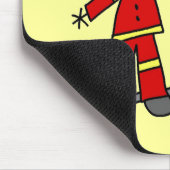 Feuerwehrmann-Strichmännchen Mousepad (Ecke)