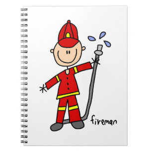 Feuerwehrmann-Strichmännchen Notizblock