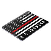 Feuerwehrmann Styled Distressed USA Flag Notizblock (Linke Seite)