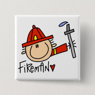 Feuerwehrmann T-Shirts und Geschenke Button