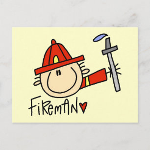 Feuerwehrmann T-Shirts und Geschenke Postkarte