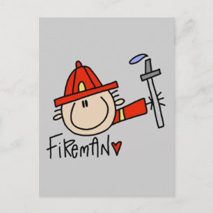 Feuerwehrmann T-Shirts und Geschenke Postkarte