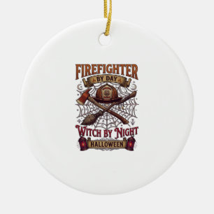 Feuerwehrmann Tag Hexennacht Halloween Helm Axt B Keramik Ornament