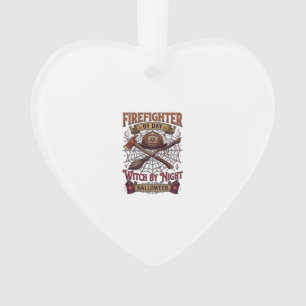 Feuerwehrmann Tag Hexennacht Halloween Helm Axt B Ornament