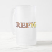 Feuerwehrmann-Tasse Mattglas Bierglas (Vorderseite Links)