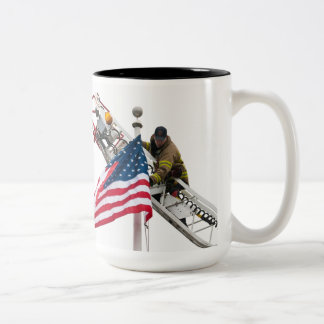 Feuerwehrmann-Tasse Zweifarbige Tasse