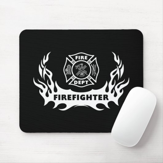 Feuerwehrmann-Tätowierung Mousepad (Mit Mouse)