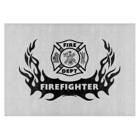 Feuerwehrmann-Tätowierungen Schneidebrett (Vorderseite)