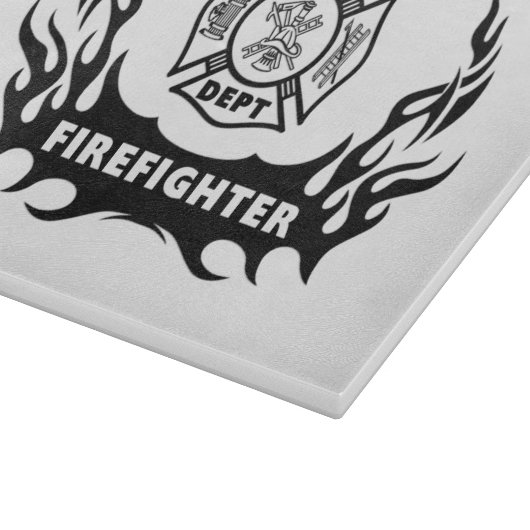 Feuerwehrmann-Tätowierungen Schneidebrett (Ecke)