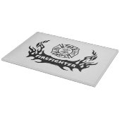 Feuerwehrmann-Tätowierungen Schneidebrett (Ecke)