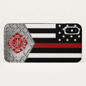 Feuerwehrmann Thin Red Line Case-Mate iPhone Hülle (Rückseite (Horizontal))