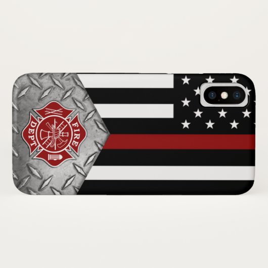 Feuerwehrmann Thin Red Line Case-Mate iPhone Hülle (Rückseite (Horizontal))