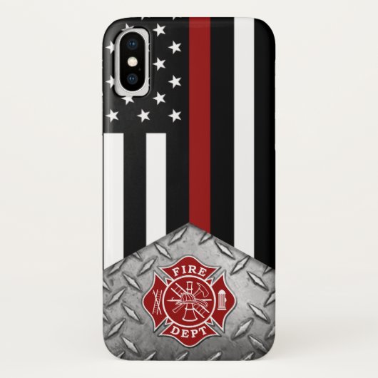 Feuerwehrmann Thin Red Line Case-Mate iPhone Hülle (Rückseite)