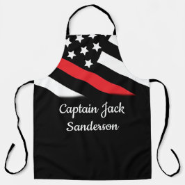 Feuerwehrmann Thin Red Line Feuermann Patriotische Schürze