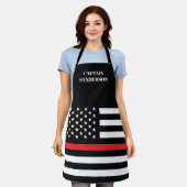 Feuerwehrmann Thin Red Line Flag American Fireman Schürze (Getragen)