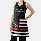 Feuerwehrmann Thin Red Line Flag American Fireman Schürze (InSitu)