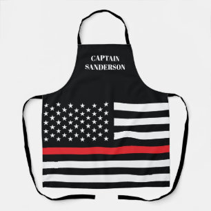 Feuerwehrmann Thin Red Line Flag American Fireman Schürze