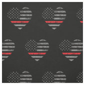Feuerwehrmann Thin Red Line Flag Herzmuster Stoff (Muster)