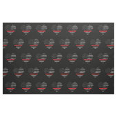 Feuerwehrmann Thin Red Line Flag Herzmuster Stoff (Fat Quarter (45,7 x 55,9 cm))