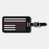 Feuerwehrmann Thin Red Line Gepäckmarke Gepäckanhänger (Vorderseite horizontal)