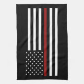 Feuerwehrmann Thin Red Line Küchentuch 16" x 24" (Vertikal)
