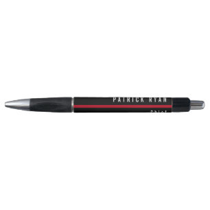 Feuerwehrmann Thin Red Line Mit Monogramm Kugelschreiber