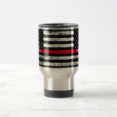 Feuerwehrmann Thin Red Line Reisebecher (Mittel)
