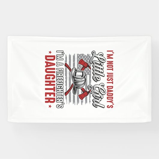 Feuerwehrmann-Tochter Vintage Banner (Horizontal)