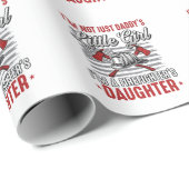 Feuerwehrmann-Tochter Vintage Geschenkpapier (Rolleneckpunkt)