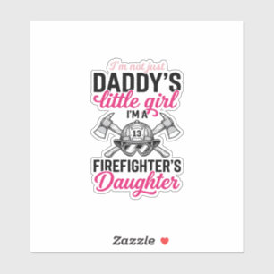Feuerwehrmann-Tochter-Zitat Vektor-Shirt-Design_1 Aufkleber