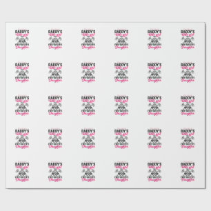 Feuerwehrmann-Tochter-Zitat Vektor-Shirt-Design_1 Geschenkpapier