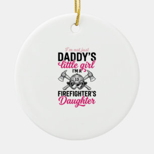 Feuerwehrmann-Tochter-Zitat-Vektor-Shirt-Design_1 Keramik Ornament