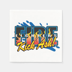 Feuerwehrmann-Tritt-Asche! Serviette