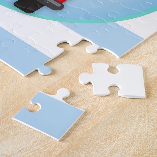 Feuerwehrmann Truck Afrikanischer Junge Puzzle (Seite)