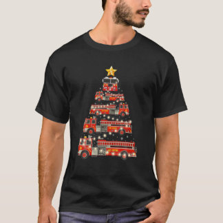 Feuerwehrmann Truck Tree Weihnachten Weihnachten P T-Shirt