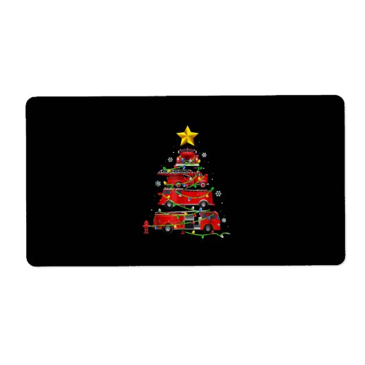 Feuerwehrmann Truck Weihnachtsbaum Männer Frauen (Vorne)