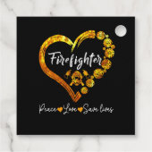 Feuerwehrmann Truck Weihnachtsbaum Männer Frauen Geschenkanhänger (Rückseite)