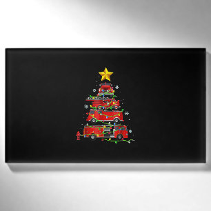Feuerwehrmann Truck Weihnachtsbaum Männer Frauen Namenschild