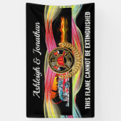 Feuerwehrmann - Überarbeitete Einladung zur Hochze Banner (Vertikal)