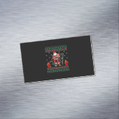 Feuerwehrmann Ugly Weihnachts-Sweater Xmas Boys Gi Magnetische Visitenkarte (Beispiel)