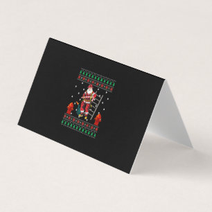Feuerwehrmann Ugly Weihnachts-Sweater Xmas Boys Gi Visitenkarten