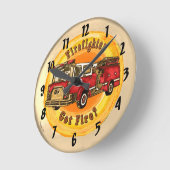 Feuerwehrmann Uhr mit Feuer (Winkel)