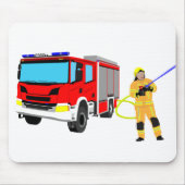 Feuerwehrmann und die Nutzmusepad Mousepad (Vorne)