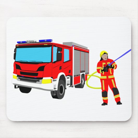 Feuerwehrmann und die Nutzmusepad Mousepad (Vorne)