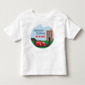 Feuerwehrmann und Feuerwehrfahrzeug mit Vorname Li Kleinkind T-shirt (Vorderseite)