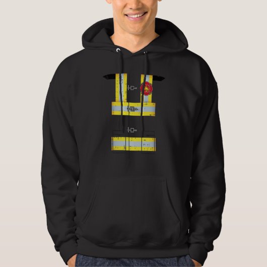 Feuerwehrmann Uniform-Kostüm Funny Hallowee Hoodie (Vorderseite)