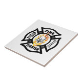 Feuerwehrmann Untersetzer Flammschädel (Seite)