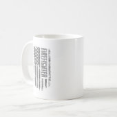 Feuerwehrmann USA Flaggen-Design mit Abnutzungseff Kaffeetasse (Vorderseite Links)